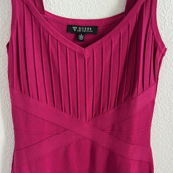 Guess Los Angeles Sleeveless Party Sheath Pink Dress Bondage Y2K 4 - Picture 6 of 11